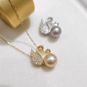 Accessoires en perles DIY, pendentif en argent S925 avec plateau vide, nœud à dessin et perles rondes de 9 à 13 mm, breloques d'accessoires 31368 - Product Image 2