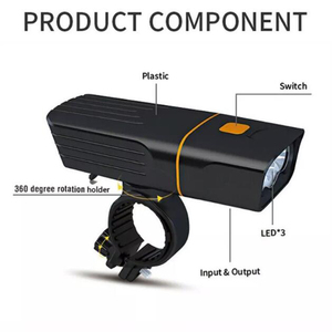 Luz para Bicicleta de Montaña IPX5 <span class=keywords><strong>TK3</strong></span> 3000LM, Impermeable, Recargable por USB, Rotación Libre de 360°, Luz LED para Bicicleta con Banco de Energía - Product Image 5