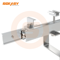 Soeasy Aluminium 6005-T5 Eloxierte Solar-Dach- und Bodenmontagestrukturen Clip PV-Panel-Endklemmen