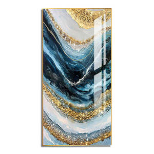 Nhà Máy Bán Buôn Sang Trọng Trừu Tượng Pha Lê Sứ LED Treo Bức Tranh Tùy Chỉnh Vải Cơ Sở Phòng Khách Trang Trí Phong Cảnh - Product Image 5