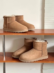 Botas de <span class=keywords><strong>Invierno</strong></span> Cálidas para <span class=keywords><strong>Mujer</strong></span>, Estilo Clásico, de Piel de Oveja, Transpirables, con Punta Redonda, Suela Plana, <span class=keywords><strong>Botines</strong></span>, Botas de Nieve Gruesas - Product Image 3