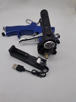 Pistol semprot lampu kilat LED lukisan ukuran dapat diatur dengan baterai isi ulang tunggal tipe umpan tekanan tinggi ABS