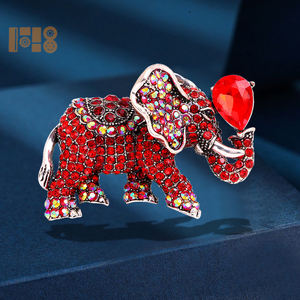 Crystal Lucky <span class=keywords><strong>Elephant</strong></span> Alloy Strass Elefant Tier Corsage Golden <span class=keywords><strong>Elephant</strong></span> Brosche kann als Halskette verwendet werden - Product Image 4