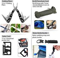 Kit de survie d'urgence et trousse de premiers soins, équipement de survie professionnel, outil d'urgence SOS