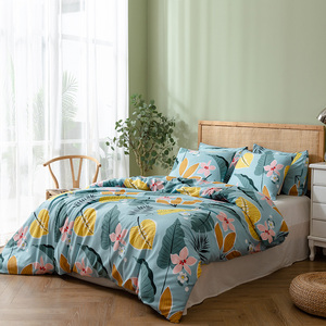 Juego de Ropa de <span class=keywords><strong>Cama</strong></span> de Lujo 4 en <span class=keywords><strong>1</strong></span> de Nantong Home Textile, Diseño de Marca Reconocida, Tamaño Queen/King, Edredón, Fundas de Almohada y Sábanas - Product Image 1