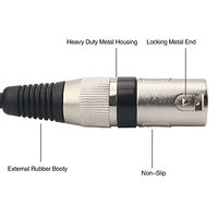Mattes de câbles électriques 3.5mm, 1/8 pouces TRS à 2 XLR, câble de puissance de 3 pieds, mâle à mâle, Aux à double XLR, câble de dérivation