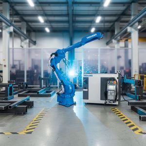 Robot de soudage industriel Yaskawa AR3120 avec suivi de joint et positionneur rotatif pour acier de construction - Product Image 2
