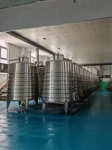 5000L स्टेनलेस स्टील पतला शंक्वाकार वाइन किण्वक उच्च क्षमता वाले वाइन किण्वन उपकरण