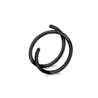 Anneaux de nez à ressort en boucle de 1,5 pouce, bijoux de piercing corporel élégants en acier inoxydable, accessoires de piercing