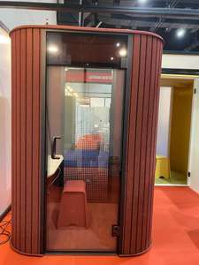 NUEVO Módulo Acústico de Oficina Moderno con Reducción de Ruido NRC 20dB, Marco de Aluminio, Diseño Cálido y Transpirable para Oficinas y Edificios Comerciales - Product Image 4