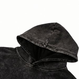 High Quality <b>Men's</b> Hoodies Sweatshirts Spandex/Polyester Fleece Blank Acid Wash Unisex Premium Vintage Distressed Spring Custom - Product Image 3