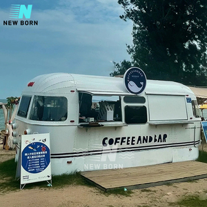 Boulangerie-BBQ-Burger Mobile Food Truck Trailer Durable Fibre de Verre Street <span class=keywords><strong>Camion</strong></span> pour Café Crème Glacée Snack Foods & Chips avec Porche - Product Image 2