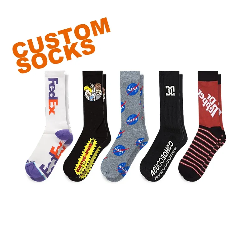 OEM Hot sale custom logo Socks Unisex Fashion novelty funny Tie Dye 100 cotton socks