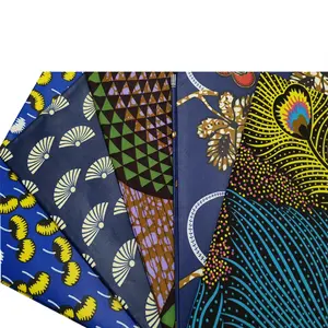 Tissu batik 100% polyester à imprimé de cire africaine, fabrication de vêtements pour femmes
