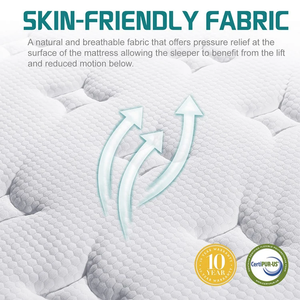 Colchón <span class=keywords><strong>Enro</strong></span> Furniture con Cubierta de Espuma Viscoelástica y Espuma de Alta Densidad para Uso en Hoteles y Dormitorios, Colchón en Caja - Product Image 5