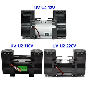 UV-U2 kleine DC Doppel pumpe Vakuum 12V/24V/220V Mini Vakuum Luftpumpe geräuscharm