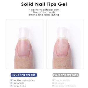 Pointes d'ongles gommeuses solides et imperméables à l'eau Gel <span class=keywords><strong>de</strong></span> colle à presser extra fort pour une couverture complète longue durée <span class=keywords><strong>Faux</strong></span> ongles - Product Image 4