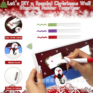Wooden Wall Mounted <b>Christmas</b> Stocking Rack Long <b>Storage</b> Rack For Children Gift Candy Organizing With Suction Cup Installation - Product Image 3