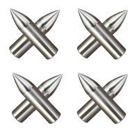 Pointe de flèche en carbone durable de 7mm pour la chasse en plein air, pointe en acier, plume en plastique, accessoire essentiel pour les chasseurs de tir à l'arc