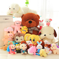 Logo personnalisé ours en peluche poupée doux animal en peluche figure jouet PP coton pour la Saint-Valentin fabriqué en peluche figure jouets