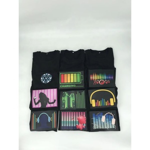 Personnalisé EL Allume T-Shirt Son activé T-Shirt el clignotant T-Shirt avec inverseur - Product Image 2