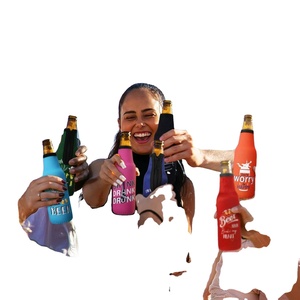 Custom Neoprene <b>Bottle</b> Sleeve with Zipper Long Neck Insulated <b>Bottle</b> Jackets Keep <b>Warm</b> Cold Beer <b>Bottle</b> Coozies - Product Image 2