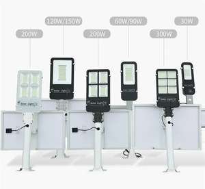 Lampu Jalan Taman tenaga surya LED Split, lampu jalan 50W 100W <span class=keywords><strong>200</strong></span> <span class=keywords><strong>Watt</strong></span> 300W aluminium tahan air luar ruangan kualitas tinggi dengan tiang - Product Image 2