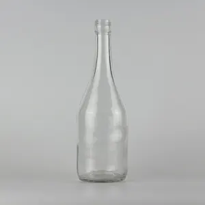 tappi di bottiglia collo lungo Suppliers-Piccola bottiglia di vino di vetro della bocca di seta vuota della bottiglia del vino rosso 187Ml