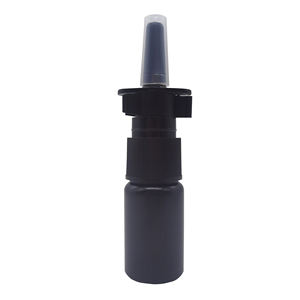 Botol semprot hidung plastik, RTS <span class=keywords><strong>10ml</strong></span> HDPE ukuran Mini padat hitam kosong dengan klip - Product Image 1