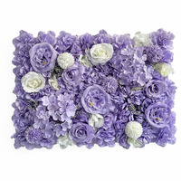 Décoration de mariage, mur de fleurs artificielles avec des roses, des hortensias, des arrangements floraux en soie, mariage, Saint-Valentin