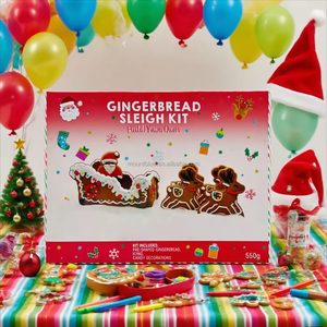 180g phô mai bơ bánh sandwich Santa Claus kéo xe hình con nai sừng tấm bánh quy hộp túi bao bì Munchy giáng sinh cán quá trình Mặn Ngọt - Product Image 1