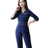 Logo personnalisé élastique de haute qualité massage thaïlandais industrie de la beauté salon technicien vêtements de travail femmes tunique spa uniforme pour dame