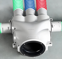 Boîte de distribution d'air ABS, dispositif de ventilation d'air frais pour les systèmes CVC