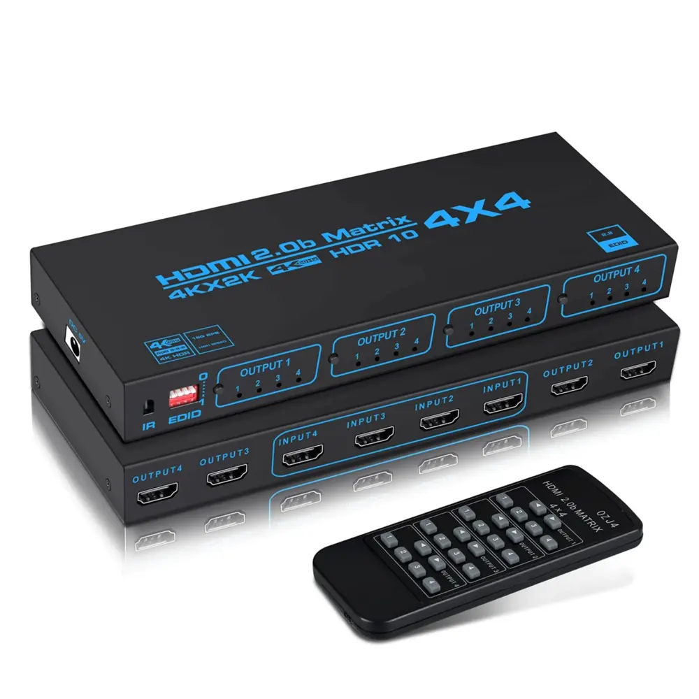4K 60HZ HDMI matrice interruttore 4x4 4 in 4 Out HDMI matrice 2.0 Splitter con SPDIF EDID estrattore irm controllo HDCP arco 2.2