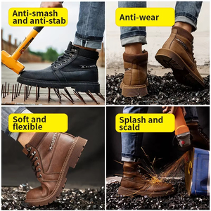 <strong>Waterproof</strong> <strong>Work</strong> &amp; Safety Boots Men Leather Boots Indestructible Male <strong>Work</strong> Shoes Men Winter Boots Safety Shoes Men Steel Toe Shoe - Product Image 4