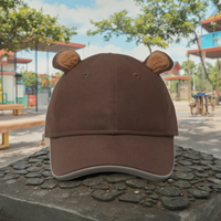 Casquette de baseball mignonne en peluche Panda Tissu imperméable Motif de fruits brodés Style sportif Couvre-chef Sangle de queue à bord incurvé