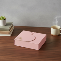 Boîte cadeau en forme de cœur rose personnalisée en gros avec gaufrage « Meilleurs vœux », boîte d'emballage en papier de luxe pour mariage, anniversaire