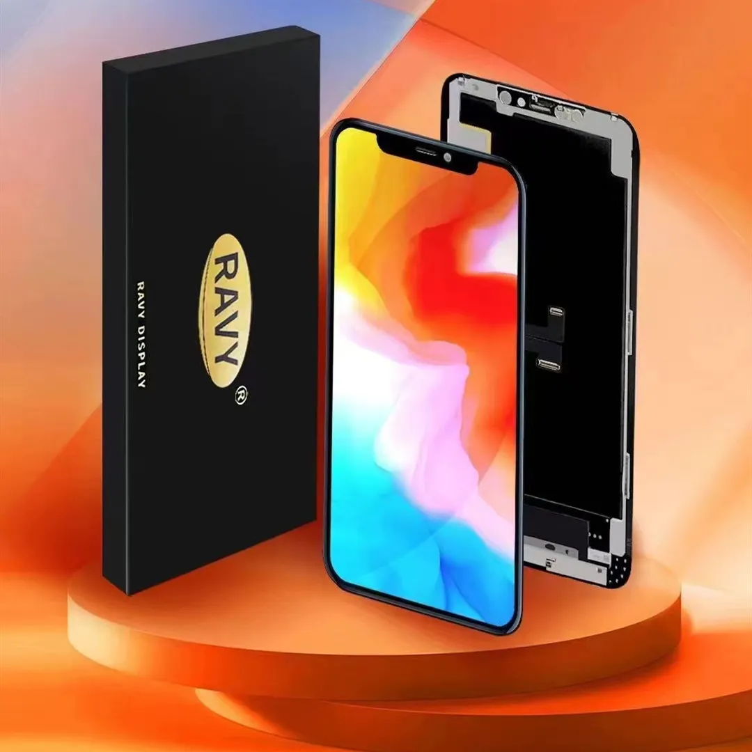 Tela LCD RAVY AMOLED para iphone X XS XSMAX XR 11 LCD 12 12Pro 13 12Mini LCDs Montagem AMOLED testado