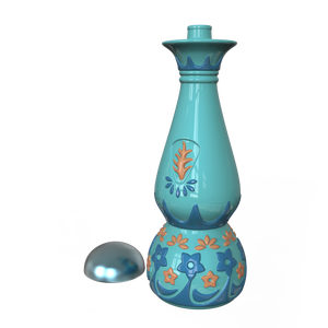 Bouteille de spiritueux personnalisée pour offrir des cadeaux en vrac Bouteille de <span class=keywords><strong>tequila</strong></span> mexicaine en céramique gaufrée bleu ciel avec motif floral fabriqué à la main - Product Image 4