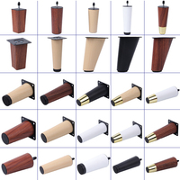 Pieds de meubles en plastique PP imitation bois, anti-rouille, anti-corrosion, pour canapé / lit / chaise / armoire