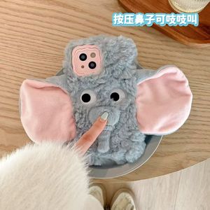 New Sang Trọng Dễ Thương Ấm Thỏ Tóc Sang Trọng Mềm Bìa Shell Cho <span class=keywords><strong>Iphone</strong></span> 11 12 13 14 15 16 Cộng Với Pro Max Điện Thoại Di Động Trường Hợp - Product Image 2