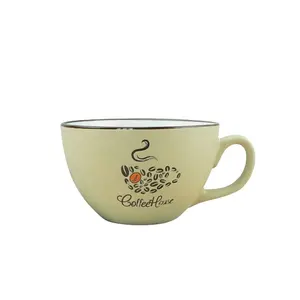 Tazza di porcellana bianca semplice da 12 once,