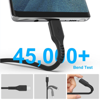 Câble d'alimentation Usb type-c Original personnalisé de haute qualité pour hommes, chargeur de données courtes, câble Usb type-c