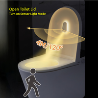 Toilette veilleuse capteur activé par le mouvement lampe lumière LED pour salle de bain salle de bain toilette stérilisation UV lumière germicide