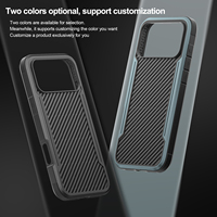 2026 Offre Spéciale TPU + PC en Fiber de carbone antichoc étui de téléphone portable mode coque de cadre en métal pour iPhone 17/17 Pro/17 Air/17 Pro Max