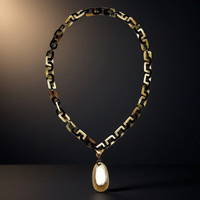 Collar de joyería de cuerno de búfalo, productos a granel, Arte y manualidades, novedad