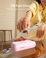 Banque d'alimentation portable RORRY Flow 10000mAh 40W à charge rapide avec câbles USB-C et USB-A intégrés, prise murale pliable pour iPhone