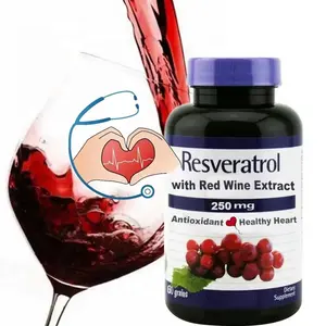 OEM/ODM Factory Reveratrol with red wine extract 500mg,60 softgels,Antioxidant and Heart health