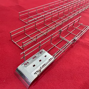 SS Welded Quest Wire Mesh Electrical Cable Basket Tray Cover Support Supplier Accessories Stainless Steel Wire Mesh