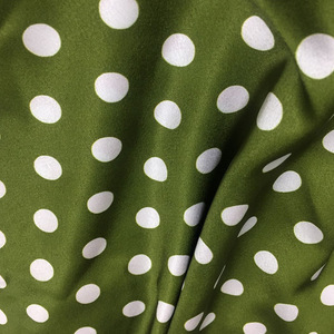 100% Polyester Polka Dot 75 * 150d Imitatie Zijde Satijn Bedrukte Stof Voor Jurk Dames Overhemd - Product Image 2